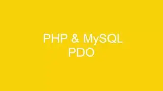 PHP & PDO