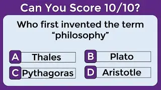 PHILOSOPHY QUIZ | Can You Score 10/10? | Part 1 #Challenge 001