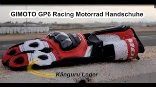 GIMOTO GP6 Racing Motorrad Handschuhe K&auml;nguru Leder