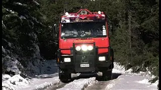 Loburn to Okuku Pass by MAN 4x4 truck in heavy snow