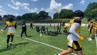 Aaron Curry Drills ILBs on Gap Integrity | Steelers Sights & Sounds