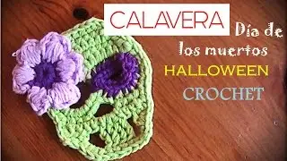 CALAVERA día de los muertos - Halloween CROCHET (diestro)