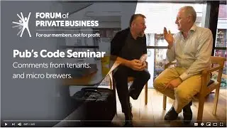 Forum of Private Business Pub Code Seminar, Ping Pong Rooms, London