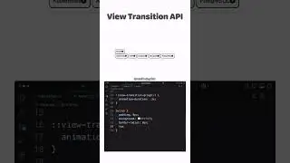 view transition API #coding #viral #python #api #programming #htmlcss #codingbat #trending