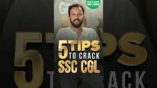 5 Tips to Crack SSC CGL exams‼️ #ssccgl #crackssc #bestjobs