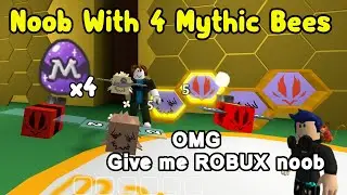 Noob With 4 Mythic Bees! Made 100 Million Honey - Bee Swarm Simulator