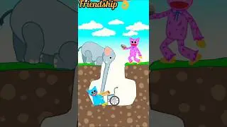 😱 Disabled Cat Trapped in a Hole&hellip; Then a Funny Elephant Did THIS! 🐱🐘 #shorts #gaming