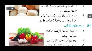 Class 7 Home Economics Chapter 3 | اشیاۓ خوردنی کی تیاری مکمل سبق | سوالات، خلاصہ، ویڈیو لیکچر