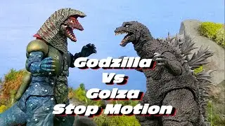 Godzilla Vs. Golza Stop Motion Fight
