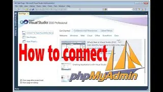 Visual Studio 2010 To Connect phpMyAdmin Database