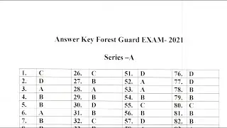 HP Forest Guard Official ANSWER KEY 2021