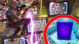 *NEW* GIANT PURPLE CUBE BOUNCE PAD ARENA MINI-GAME! | Fortnite Playground Mode