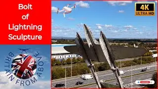 Drone Flight Over the New Bolt of Lightning Memorial  #usaf #history #sculpture #dronevideo #4k #fyp