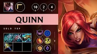 Quinn Top vs Shen: Quadra Kill, Unstoppable - EUW Master Patch 25.S1.1