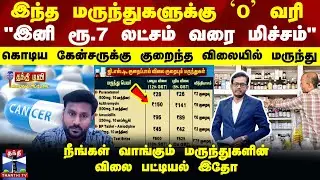 Special Report  இந்த மருந்துகளுக்கு `0’ வரி... 