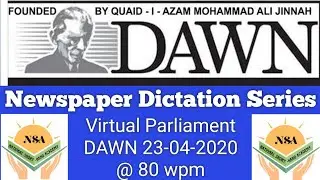 Virtual Parliament DAWN News 23-04-2020 @ 80 wpm