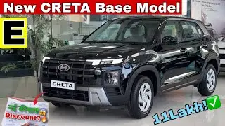 New HYUNDAI CRETA E Base Model 2025 Updated New Model || Creta 2025 E Black Colour Review