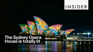 The Sydney Opera House is decked in lights
