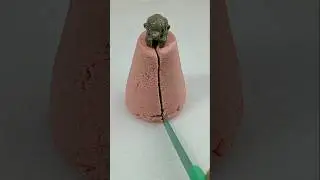 Satisfying kinetic sand cutting beads reverse ASMR #asmrmagic #kineticsand #satisfying #stretch