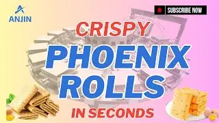 Automatic Phoenix Egg Rolls Making Machine | Crispy Waffle Rolls  Perfection for Mass Production