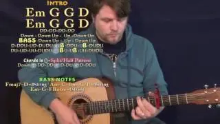 Just Hold On (Steve Aoki) Guitar Lesson Chord Chart - Capo 4th - C G Em D