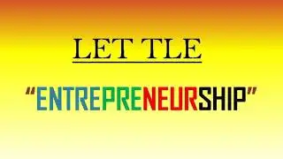 LET TLE- Entrepreneurship