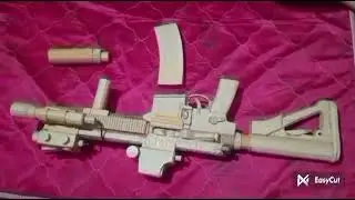 Waste material cardboard  mk 18 gun making in home 
