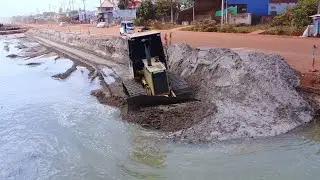Bulldozer Excellent Work!Building A New Road Foundation.
