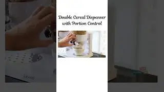 Double Cereal Dispenser with Portion Control #sorts #snacks #organizer #party #kitchen :link in bio