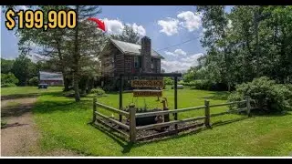 Rustic Dream Log Home for $199K on 5 Acres in Wisconsin!