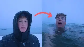 Anbaden  bei Schneefall in der Ostsee ! ❄️ Januar 2026