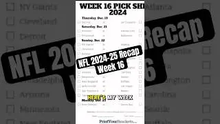 NFL Week 16 Prediction Recap #nfl #football #nflweek16 #week16 #recap #dash12366