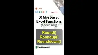 103 Excel Formatting Function - round、roundup #shorts #youtubeshorts