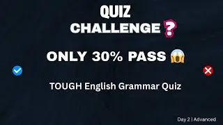 Advanced English Grammar Test | 20 Tough MCQs for Exams & Fluency | Day 2
