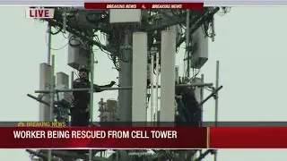 Worker with medical issue rescued from cell phone tower