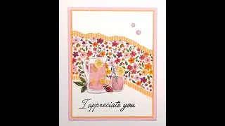 FAULT LINE Card Featuring Stampin' Up! CELEBRATORY SIPS DSP!