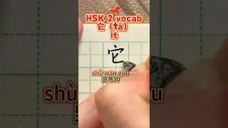 HSK 2 vocab 它（tā）#learnchinese #hsk #chinesecharacters #chinese #mandarin #mandarinchinese#中文#漢字