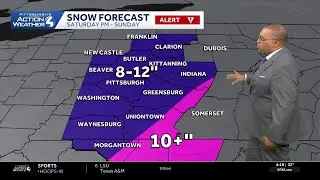 January 22 Forecast: Several inches of snow Sunday for Western PA