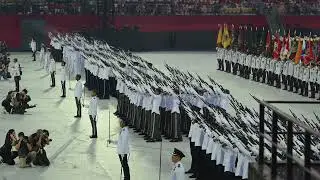 NDP 2024 NE2 Guard of Honour: Fire of Joy (Feu de joie) Slow Motion