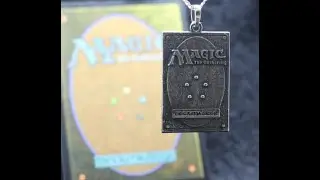 Magic the Gathering silver gift card pendant