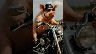 Harley davidson #funny #pig