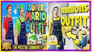 🔥SUPER MARIO BROS & MINIONS Outfit Tutorial in GTA 5 Online 1.40! *RARE* GTA 5 Clothing (XB1/PS4/PC