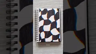 Checkered Pattern Drawing 🏁✨ #illusion #patterns #monochrome