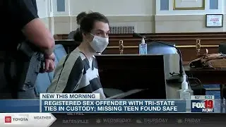 Registered sex offender with Tri-State ties in custody, missing teen safe