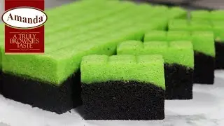 Mirip AMANDA !!! Resep Brownies Kukus COKLAT PANDAN Lembut & Nyoklat