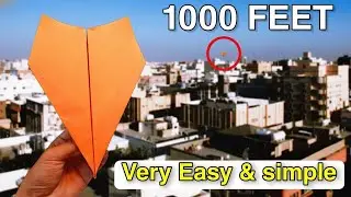 How to fold the best paper Airplane that flies far | Paper plane easy