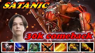 Satanic (Butterfly) Lifestealer full slot carry insane 30k comeback | SATANIC Dota 2