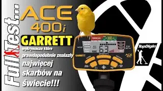 GARRETT ACE 400i sonda DD 8,5x11&rdquo; na częstotliwośći 10 khz Full Test na Polu Testowym Top Digin!