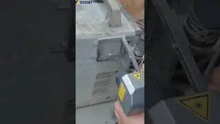 Handheld Permanent Laser print application on metal surface