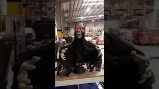 HALLOWEEN LIFE SIZE ANIMATED DEATH RISING ZOMBIE PROP DECORATION ANIMATRONIC